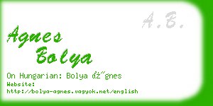 agnes bolya business card